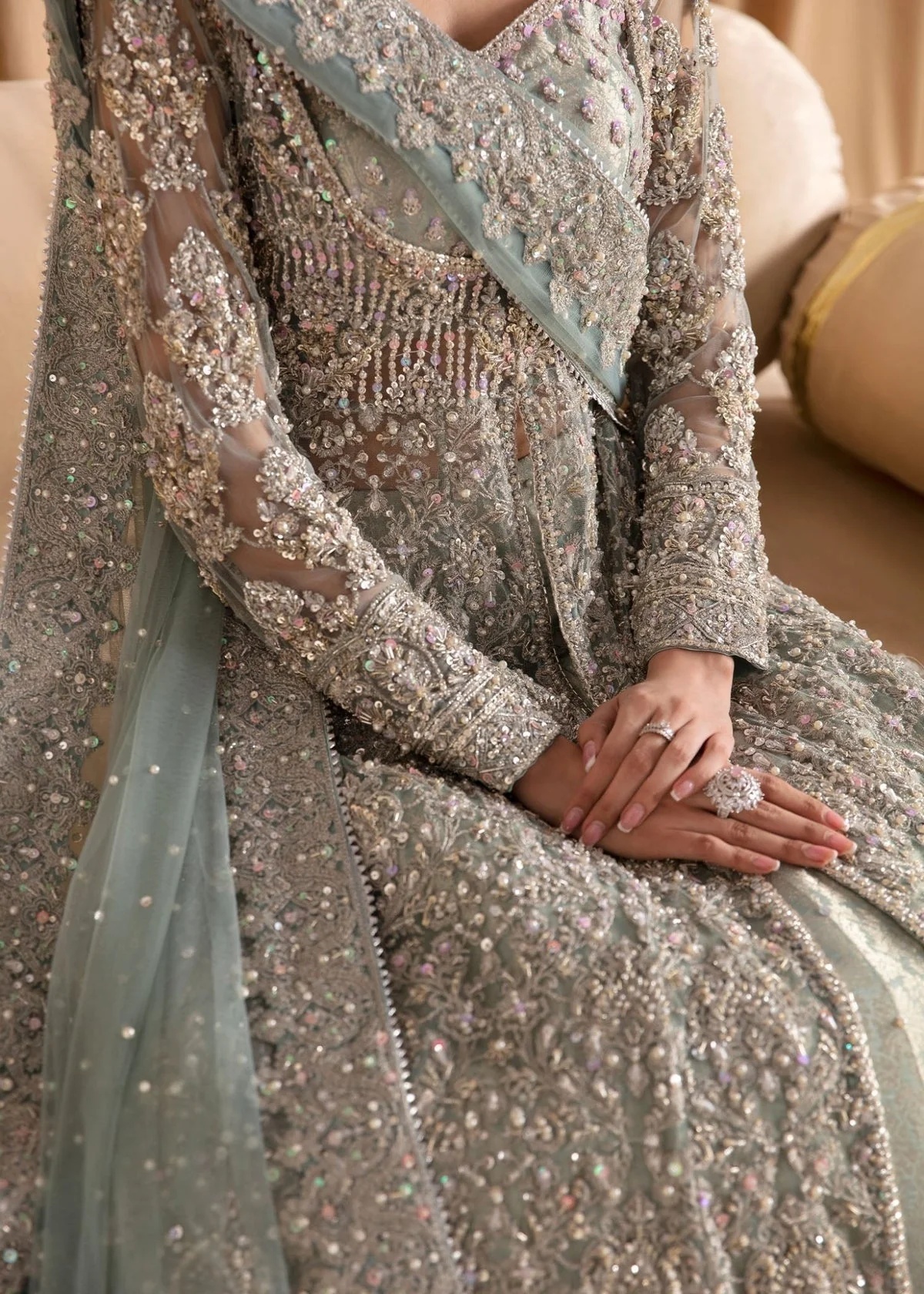 RIJA I KANWAL MALIK clothing in blue tones.
